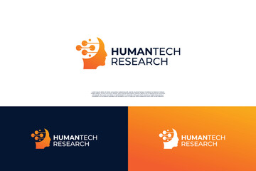 Human tech logo design innovation