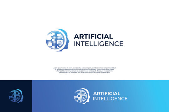 artificial intelligence logo design with global data