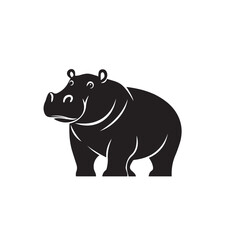 hippo in cartoon, doodle style . Image for t-shirt, web, mobile apps and ui. Isolated 2d vector illustration in logo, icon, sketch style, Eps 10, black and white. AI Generative