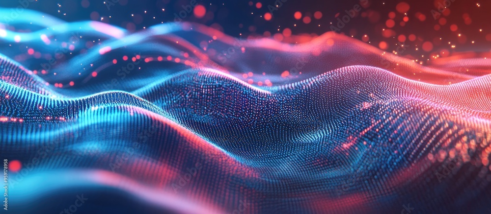 Poster abstract representation of artificial intelligence with a technology inspired web background virtual