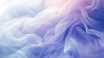 Obraz premium Soft Blue and White Sheer Fabric Background.