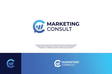 Marketing financial consultation logo design