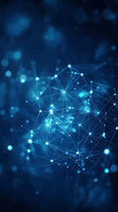 Obraz premium Technological network connected by light