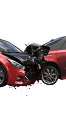 Naklejka premium Isolated car accidents depicted on a transparent background for clarity