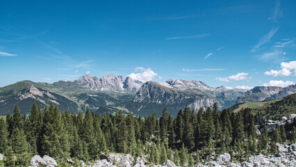 spectacular view of the Dolomites in Val Gardena