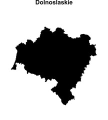 Fototapeta premium Dolnoslaskie province blank outline map