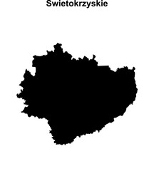 Swietokrzyskie province blank outline map