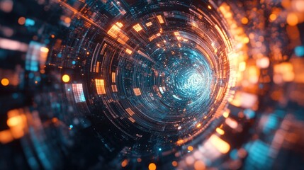 Abstract 3D graphic illustration showcasing innovative design concepts and creative visual elements