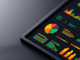 Close-up of a business dashboard with customizable widgets for different strategic goals