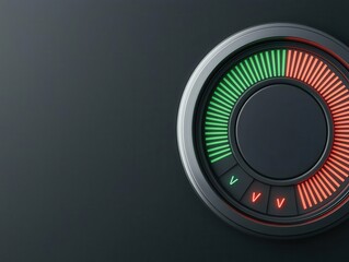 Close-up of a dashboard with blinking indicators signaling goal status updates