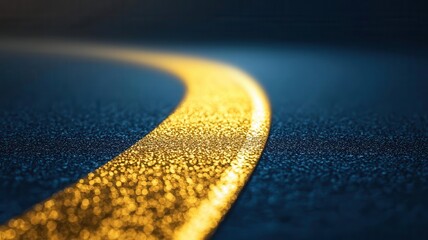 Golden path highlighted on a dashboard, showing the trajectory to achieving a major goal