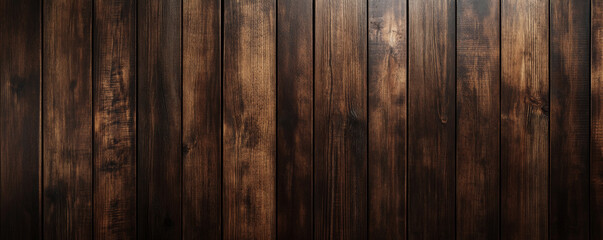 Dark walnut wooden backdrop with deep, luxurious brown tones and a matte finish. The wood surface is slightly textured with visible grain, creating a sophisticated, moody atmosphere perfect for a