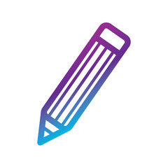 Gradient pencil icon in purple and blue tones Vector