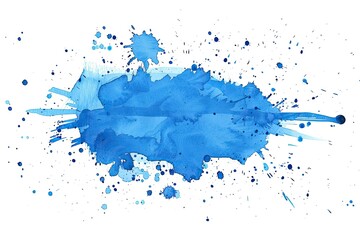 Abstract Blue Watercolor Splash