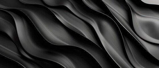 Obraz premium Abstract Black and White Swirling Liquid