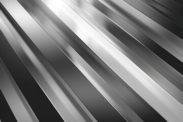 Obraz premium Abstract Silver Metallic Diagonal Stripes