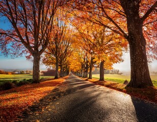 Fototapeta premium 美しい秋の紅葉した風景