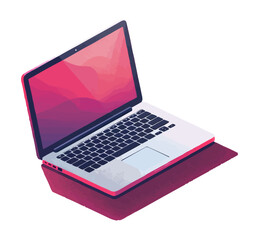 A minimalist vector of a laptop.