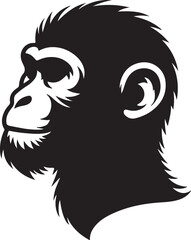 Monkey logo icon vector art illustration 