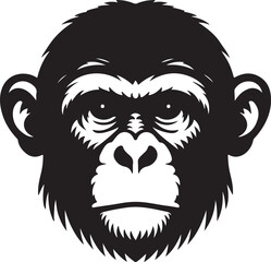 Monkey logo icon vector art illustration 
