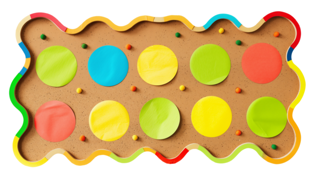 Cork board with post-it notes isolated