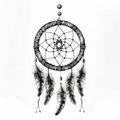 dream, catcher, dreamcatcher, tattoo, vector, illustration, tribal, art, pattern, design, decoration, symbol, black, ornament, flower, skull, floral, vintage, antique, heraldic, element, drawing
