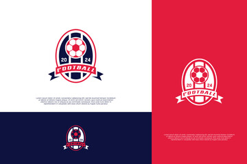 Obraz premium Football club badge logo design. Emblem for football team