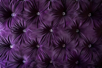 Fototapeta premium Purple Diamond Tufted Headboard - AI Generated