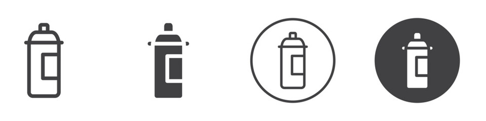 Aerosol spray paint icon Vector logo outline