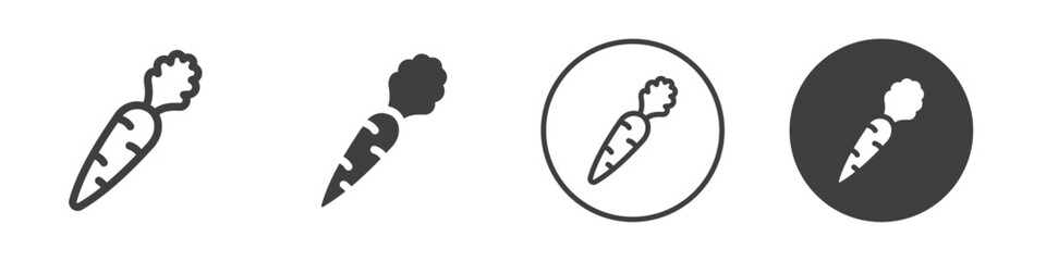Carrot icon Vector logo outline