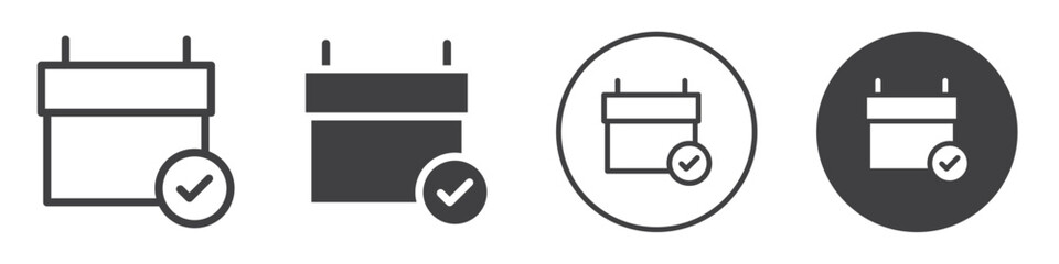 Confirmed Appointment icon Vector logo outline