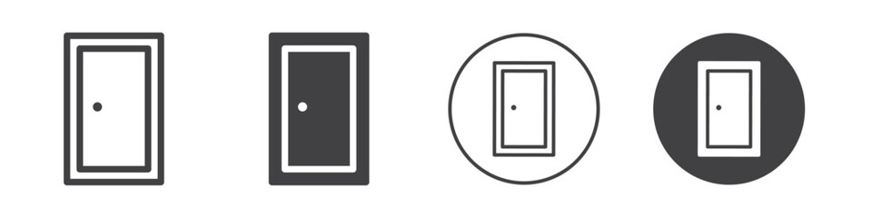 Door front icon Vector logo outline