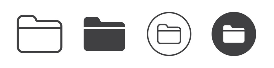 folder icon Vector logo outline