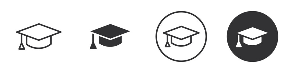 Graduation cap icon Vector logo outline © Horoskooppi