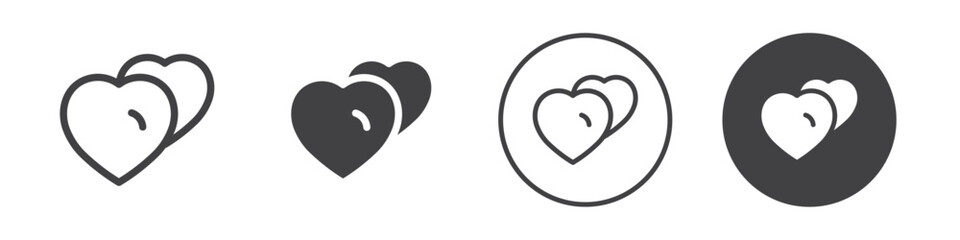 heart icon Vector logo outline
