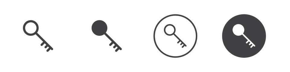Key icon Vector logo outline