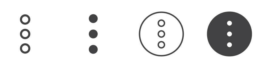 Menu button icon Vector logo outline