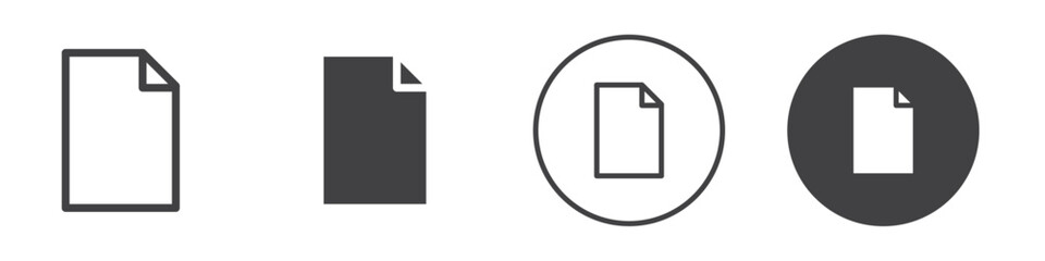 Office paper icon Vector logo outline