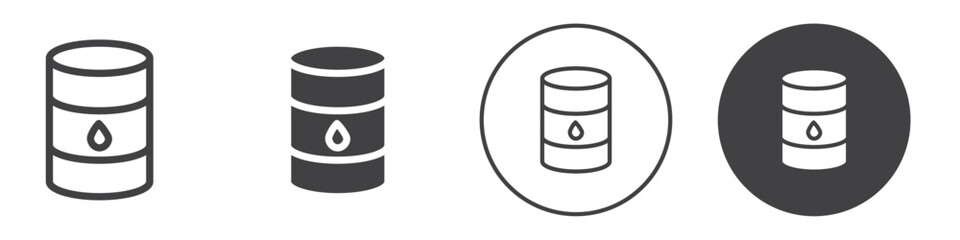 Oil barrel icon Vector logo outline