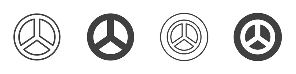 Peace sign icon Vector logo outline
