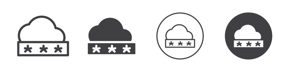 Password Storage icon Vector logo outline