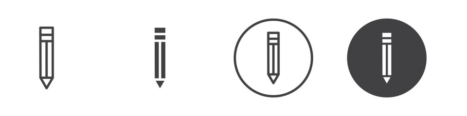Pencil icon Vector logo outline