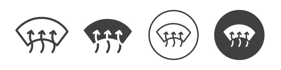 Rear window defrost icon Vector logo outline