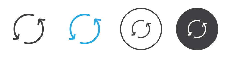 Refresh arrows icon Vector logo outline