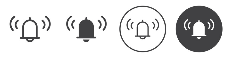 Ringing bell icon Vector logo outline
