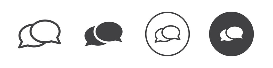 Speech bubbles icon Vector logo outline