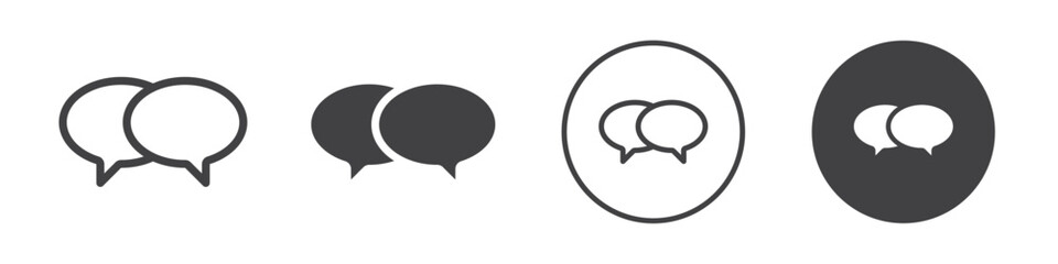 Speech bubbles icon Vector logo outline