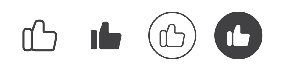 thumbs up icon Vector logo outline