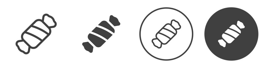 Wrapped candy icon Vector logo outline