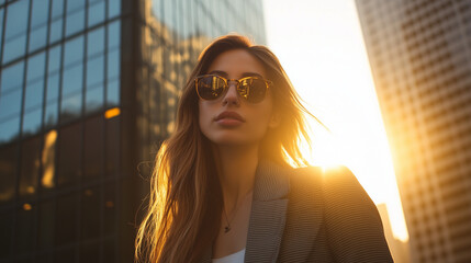 portrait of a woman in sunglasses